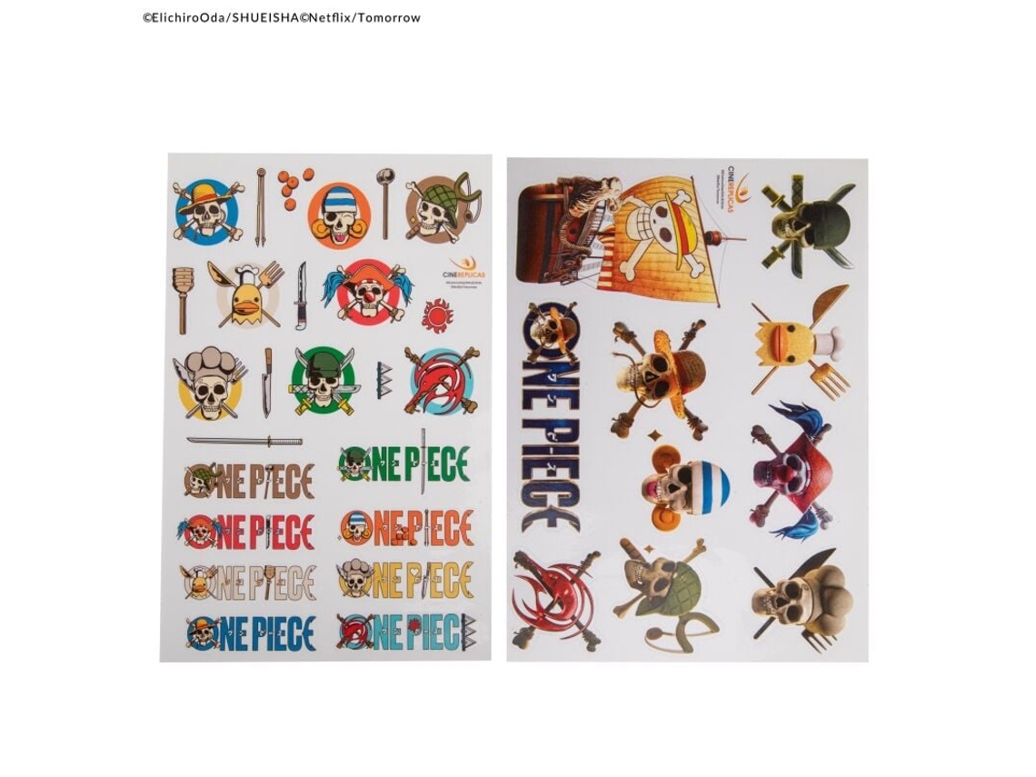 Conjunto 36 Autocolantes Com Ícones E Logótipos De One Piece