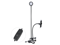 Suporte de transmissão ao vivo com luz EOOCOO