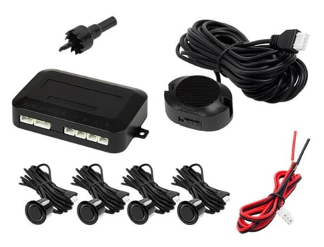 Conjunto 4 Sensores Estacionamento Sonoro – 19Mm Preto