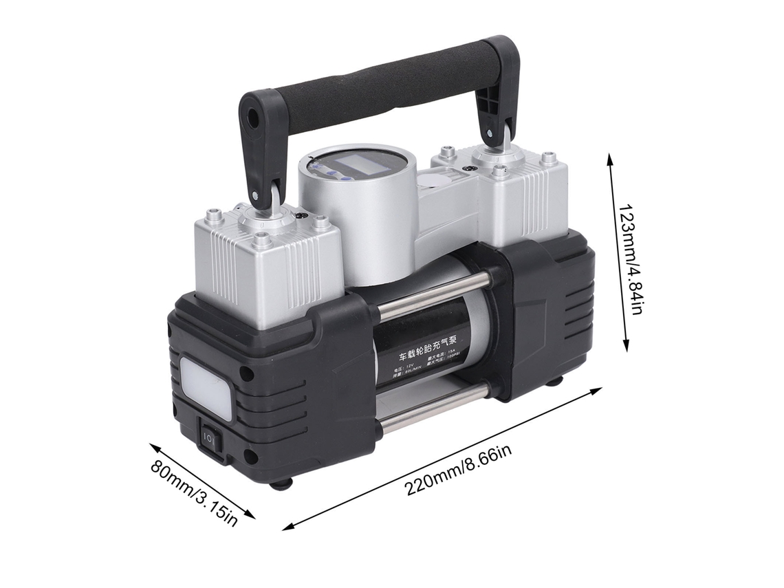 Laxiscreed Inflador Portátil Para Pneus 12v Com Display Digital E Design Compacto