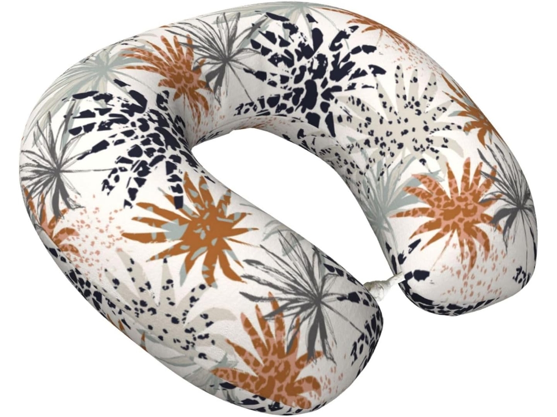 Travesseiro com Estampa Folha Tropical Espuma Leve | S/MARCA