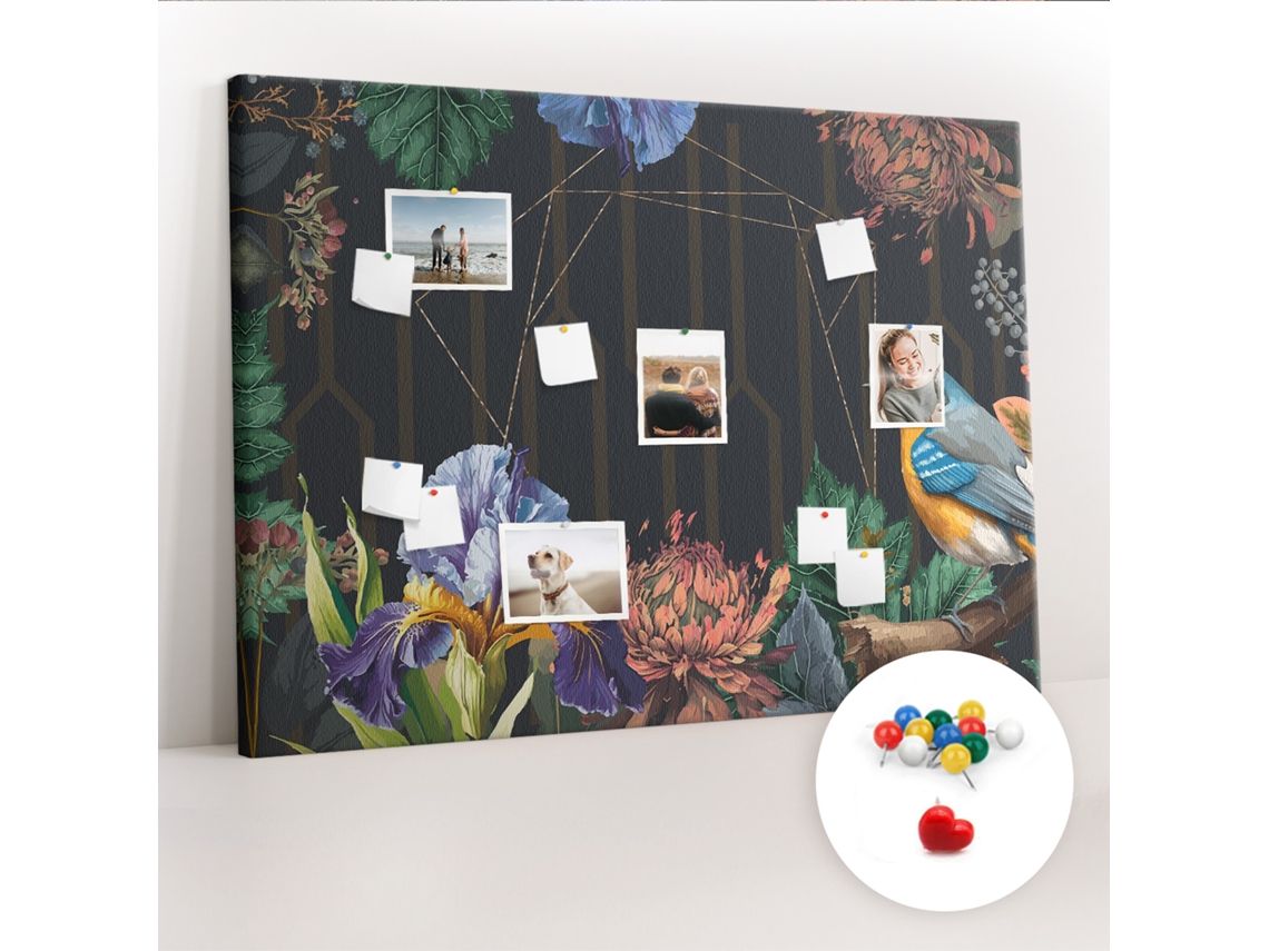 Lousa De Cortiça Moldura Natural Para O Quarto Das Crianças Espelharte (140x100 Cm)