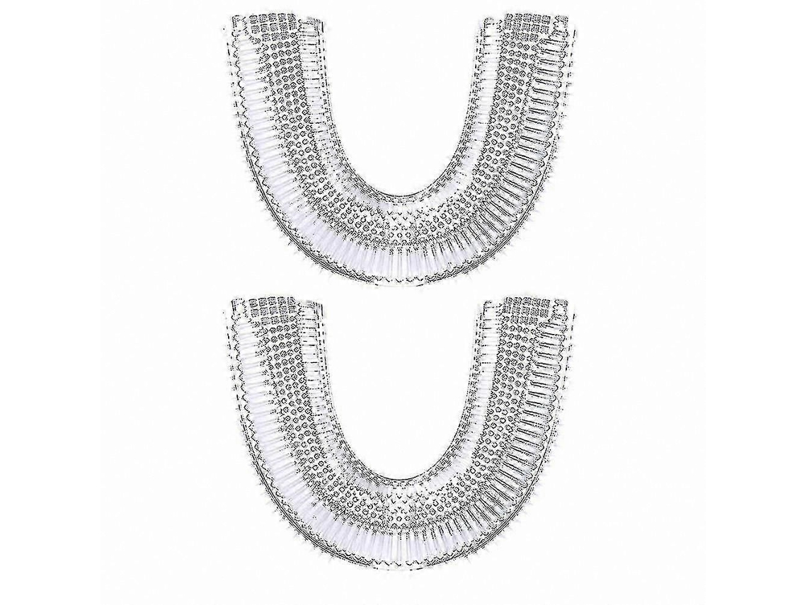 Conjunto de 2 Cabeças Escova Dentes Elétrica em Formato U, para Substituição Automática. GOKOCO