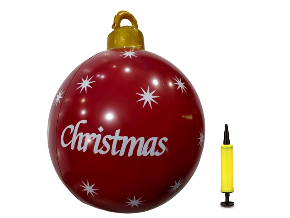 Primerox bola de Natal Inflável 60cm Pvc Decorativa para Jardim Piscina Decoração Exterior
