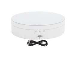 Suporte de Exibição Rotativo 360° com USB para Joias