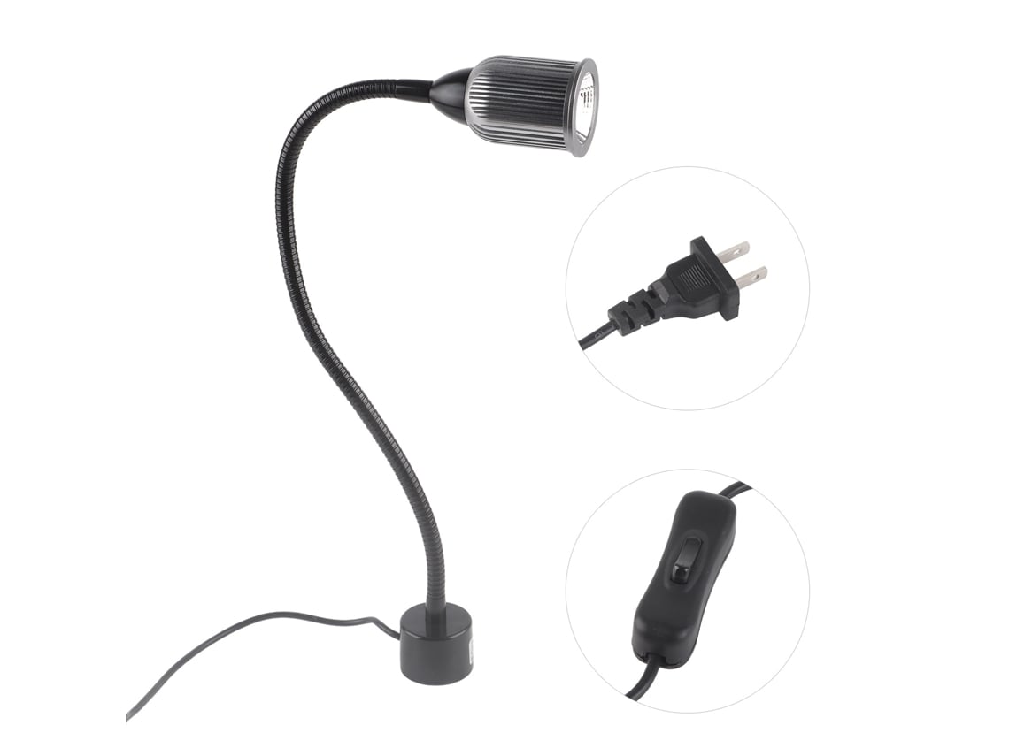 2026 luz de Trabalho Led 10w com Pescoço Ajustável e Base Magnética para Máquinas de Costura, Plug Us 110 220v