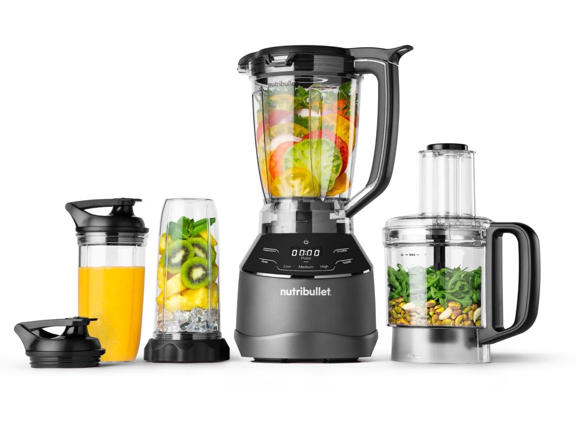  Liquidificador NUTRIBULLET Full Size Triple Prep System NBF580B 3 em 1 (1500 W - 1.8 L - Inox)