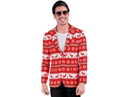 Casaco vermelho e branco Feliz Natal para homem