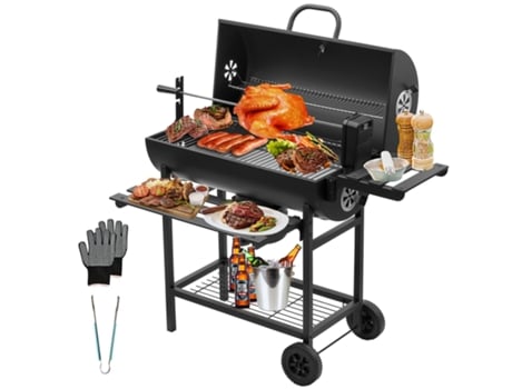 Caminho De Churrasco Grande, Carvo, Com Grelha De Frango Teeno