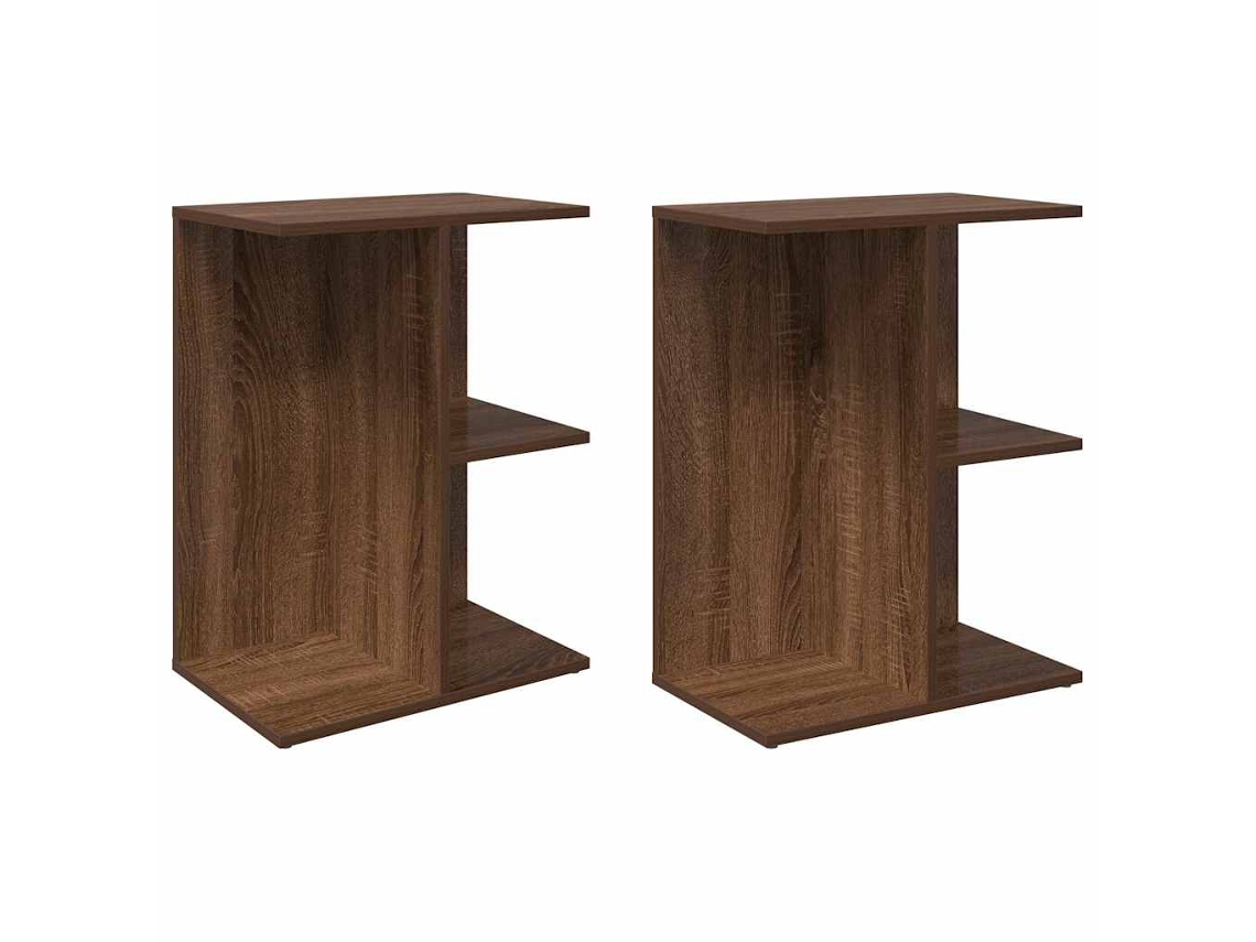 Bedside Table, Bedside Tables Vidaxl Marrom Madeira Processada (n/a)