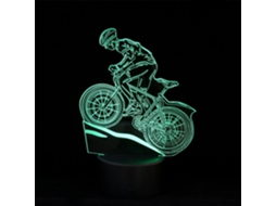 1 Unidade de Luzes Led 3d para Ciclismo, Lâmpada Noturna para Bicicleta Ergométrica, Luz de Ilusão 3d com Sensor de Movimento BRILVIBERA