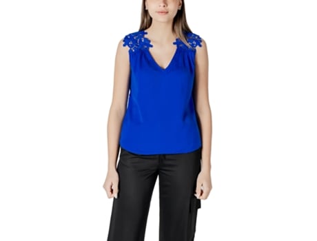 T-shirt De Mulher Morgan De Toi Tank Brassiere Blue Poliéster Azul (42)