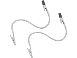 Conjunto de 2 prendedores Jacaré com duas pontas e hastes flexíveis, em aço inoxidável e liga de alumínio, prendedores para avisos.