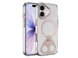 Capa Para Iphone 17 Com Tpu Magsafe De Alta Transparência E Suporte De Anel Giratório De 360 ​​graus.