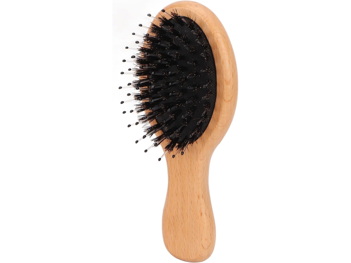Escova De Cabelo Madeira Com Almofada Ar, Pente Massageador De Madeira Faia, Macia E Antiestática, Para Uso Diário E