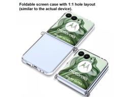 Capa Protetora Completa Para Celular Com Fivelas Laterais Macias.capa Transparente De Tpu Com Fecho De Gancho E Clipe - Motorola Razr 50