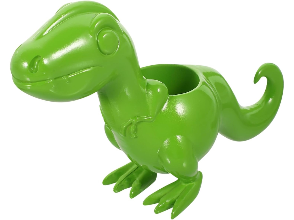 Porta Lápis De Resina Kichouse Aniversário, Design De Dinossauro Verde, Organizador De Mesa Decorativo, Adequado