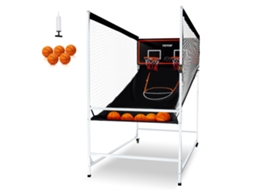 VEVOR Indoor Double Shot Basquete Arcade Jogo Gaiola de Ferro 2 Jogadores 5 Bolas