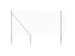 Vidaxl Cerca De Cadeia Com Pontas 10 X 1,2 M Aço Galvanizado Prateado