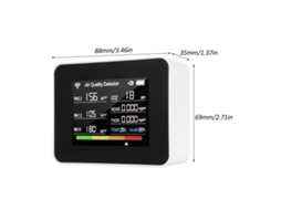 Detector De Qualidade Do Ar Tuya Wifi 13 Em 1 Monóxido De Carbono Co₂ Hcho Pm2.5