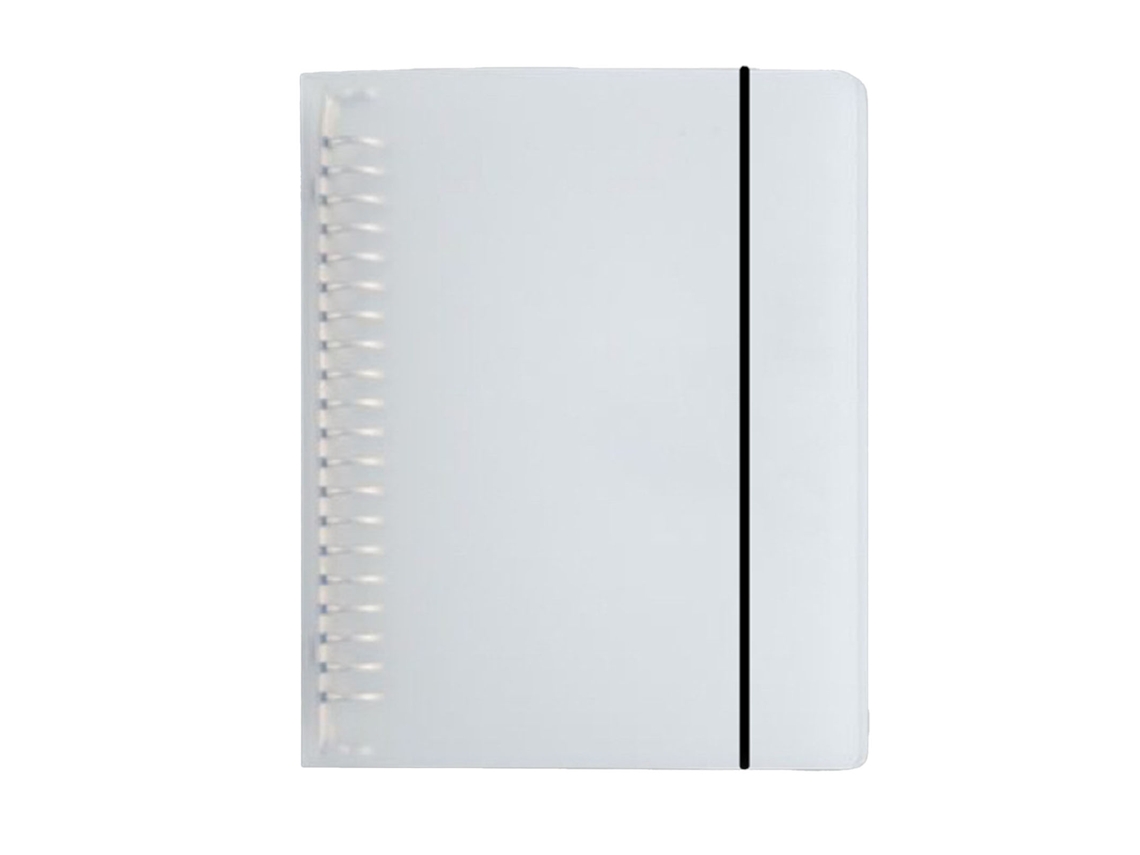 Tapa De Plástico Transparente Blanco Desmontable De Gran Capacidad Para Carpetas, Notas, Tamaño A5, 20 Agujeros (180 X 224 Mm/7,1 X 8,8 Pulgadas).