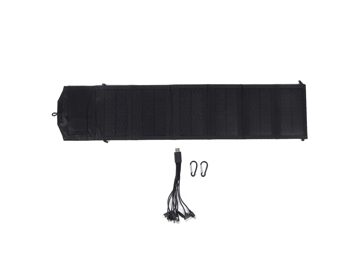Painel Solar Portátil 20w Plegável Com 2 Portas Usb Resistente À Água Para Camping E Excursões