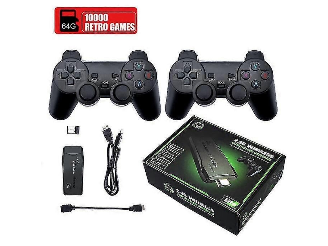 Console de Jogos, Console Hd com Dois Controles Sem Fio 2.4g 25 26 GOKOCO