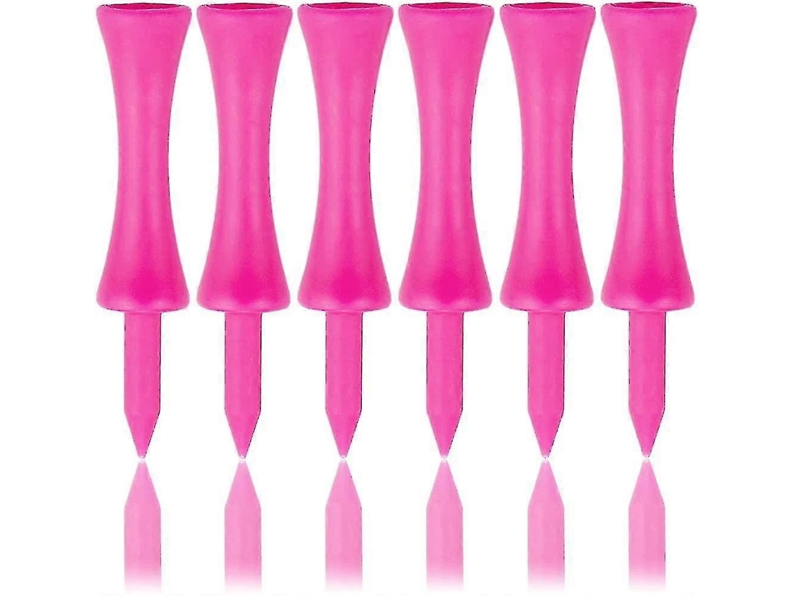 Tacos de golfe de plástico rosa Slowmoose Perfect 57 mm (pacote com 100)