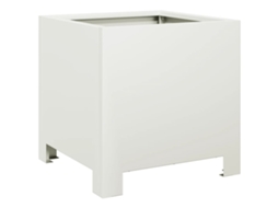 Garden Planter, Garden Planters Vidaxl Branco Aço (30 X 30 X 30 Cm)