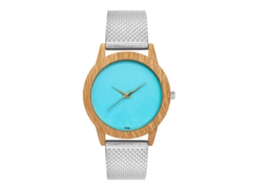 Reloj De Cuero Malla Moda Para Hombre Mujer Simple Redondo De Cuarzo Plata