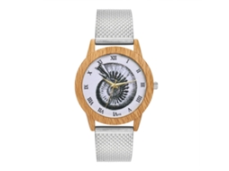 Reloj De Cuarzo Unisex Con Correa De Silicona Casual Y Business Plateado