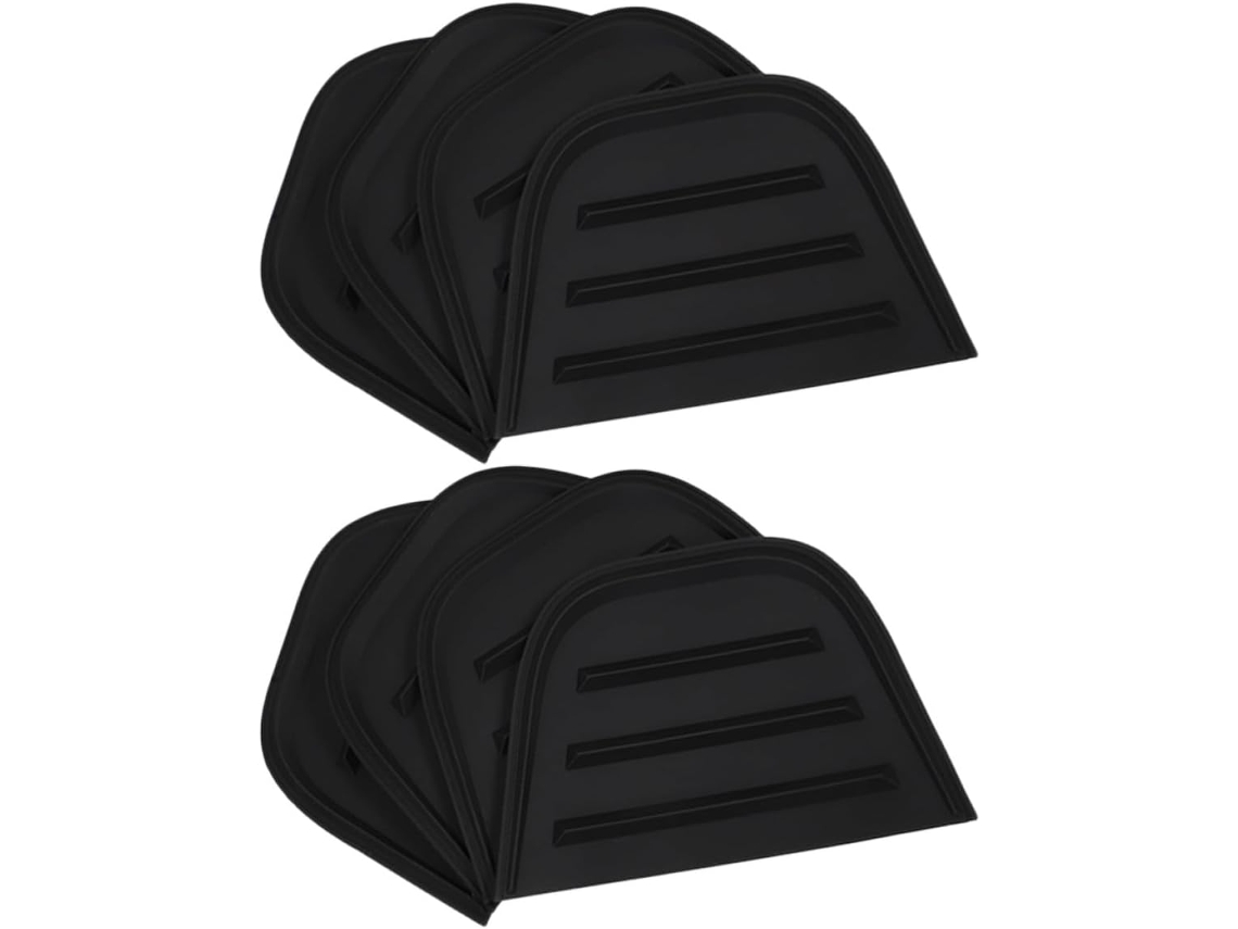 8 Protetores De Canto, Design Antiderrapante, Pvc Preto, Conjunto De 8, Incluindo Um Para Malas E