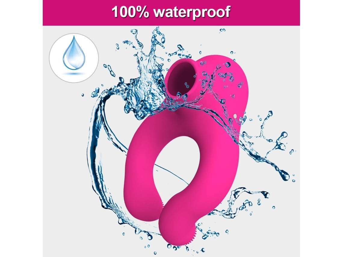 Red Clitoral Suction Vibrating Penis Ring