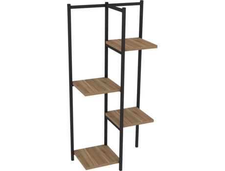 Floreira  Robinia (Preto / Nogueira Tróia - 48,2 x 24,9 x 100 cm)