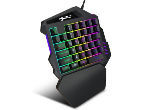 Teclado HXSJ One-Handed Backlight 35-key (Preto)
