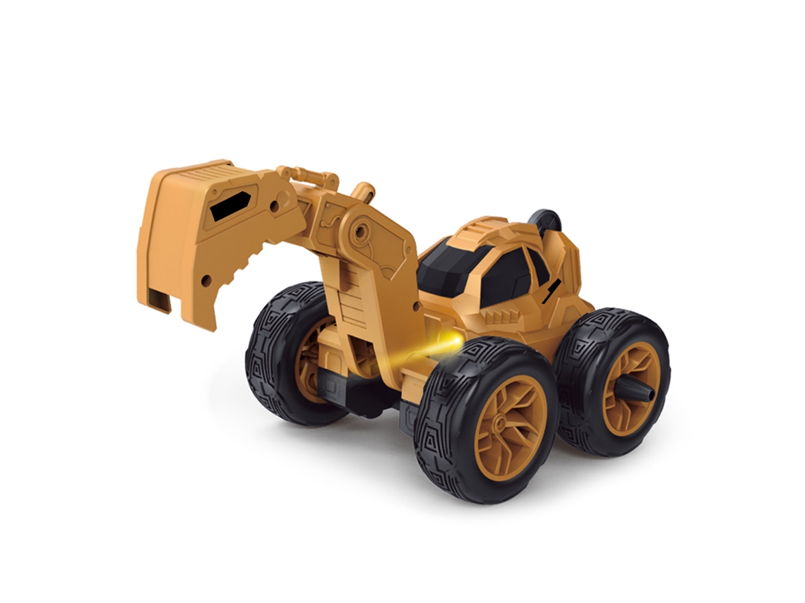 Mali carrinho de Controle Remoto Escavadeira 1/28 Brinquedo de Construção com Rotação Vertical e Manobras Aéreas