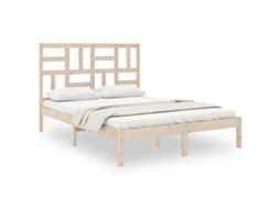 Estrutura de Cama 140x190 Cm Madeira Maciça MAISON EXCLUSIVE