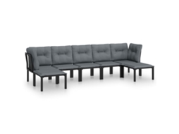 Garden Lounge Set, Garden Lounge Sets Vidaxl Preto Aço (n/a)
