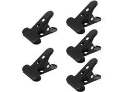 Clip Design Portátil E Versátil, Conjunto De 5 Peças Fundo Fotográfico Em Liga Metálica Preta Para Estúdio E Retratos
