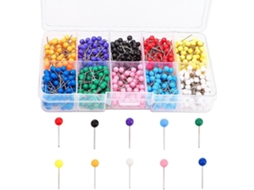 500 Alfinetes Plásticos 15mm Com Pontas De Aço Para Mapas