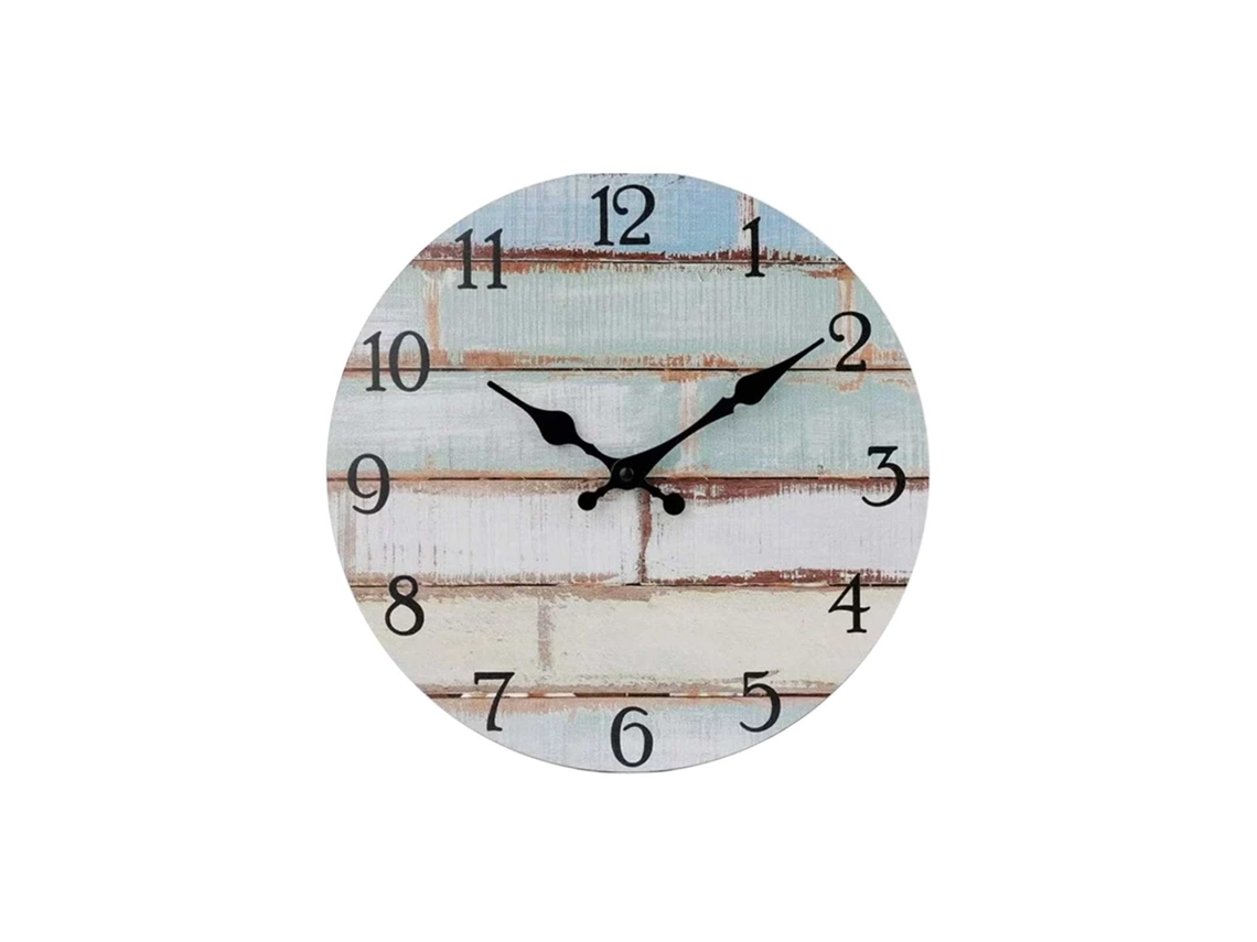 Reloj De Pared Rústico De Madera De 10 Pulgadas