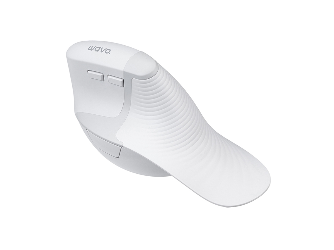 Rato Ergonómico Sem Fios Bestvite Bluetooth De Modo Duplo, Silencioso E Recarregável Branco