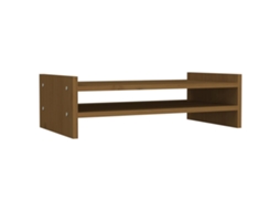 Monitor Stand, Monitor Stands Vidaxl Marrom Madeira De Pinho (50 X 27 X 15 Cm)