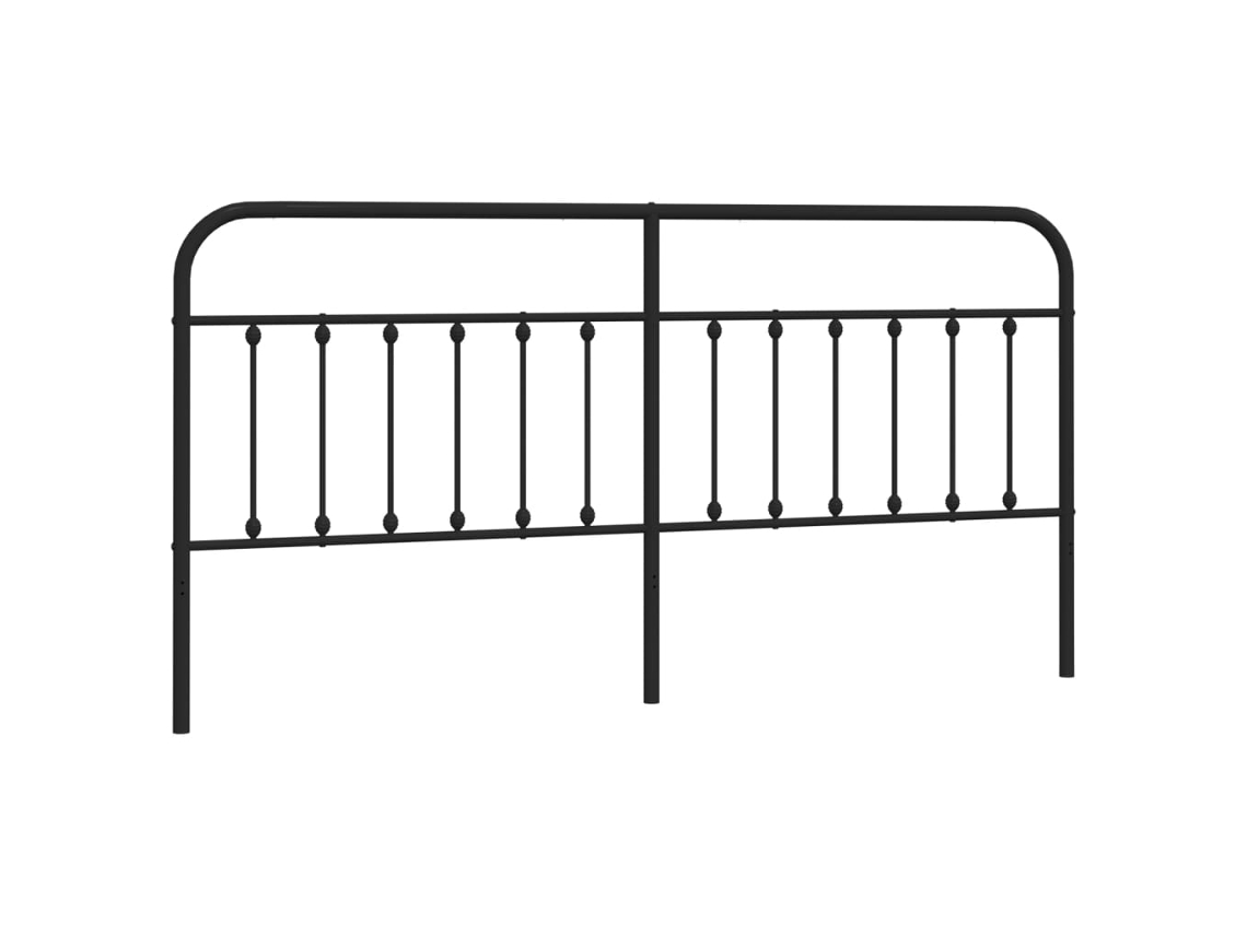 Headboard, Headboards Vidaxl Preto Aço (200 Cm)