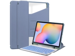 Capa com teclado Bluetooth vermelha da Digitallab para Samsung Galaxy Tab S9 Fe Plus de 12,4 polegadas