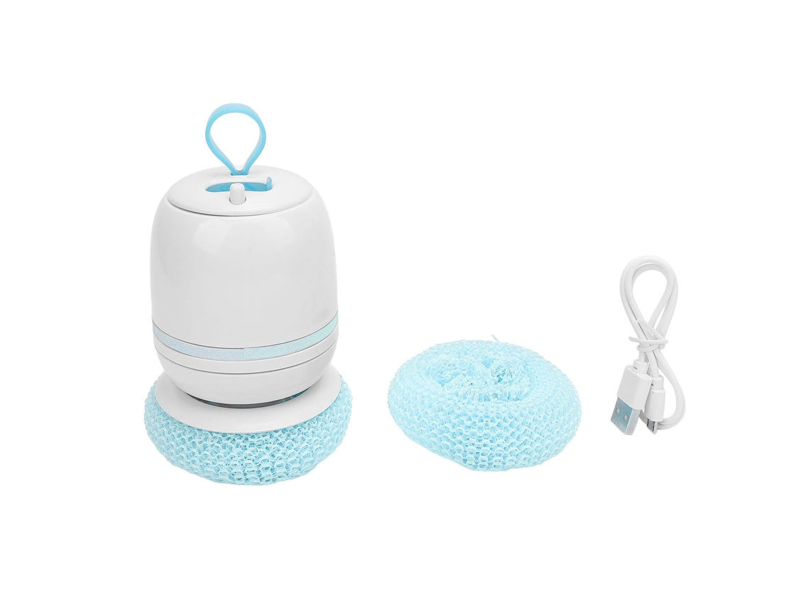 Escova Elétrica Rotativa para Lavar Louça USB Recarregável Sem Fio de Limpeza Azul | S/MARCA