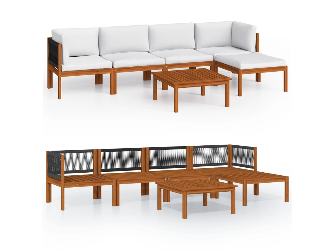 Garden Lounge Set, Garden Lounge Sets Vidaxl Branco Madeira De Acácia (n/a)