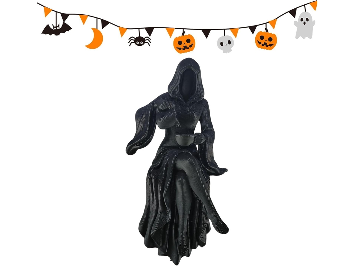 Decoração De Jardim Com Deusa Gótica - Estatueta Assustadora De Vestido |