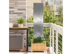 Vidaxl Tela De Privacidade Para Jardim Fretwork Prateado 32 X 140 Cm
