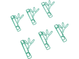 100 Clipes de Papel Pequenos, Clipes de Papel em Formato de Planta Verde, Marcadores de Página Macios em Aço Inoxidável para